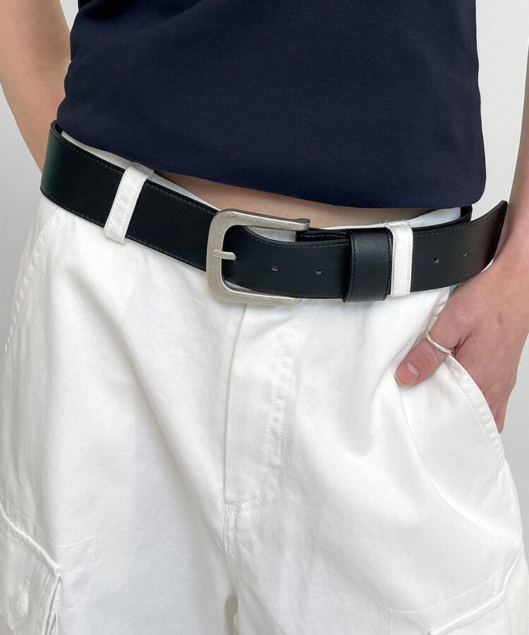 ベーシックレザーベルト BLACK