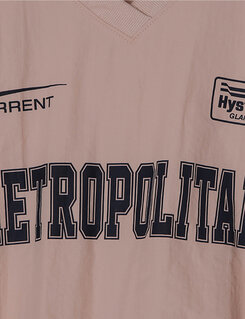 Vネック長袖クロップTシャツ