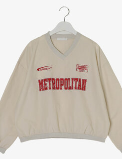 Vネック長袖クロップTシャツ