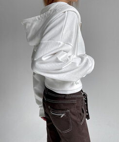 ダブルジップアップクロップパーカー｜ジャンパー｜韓国