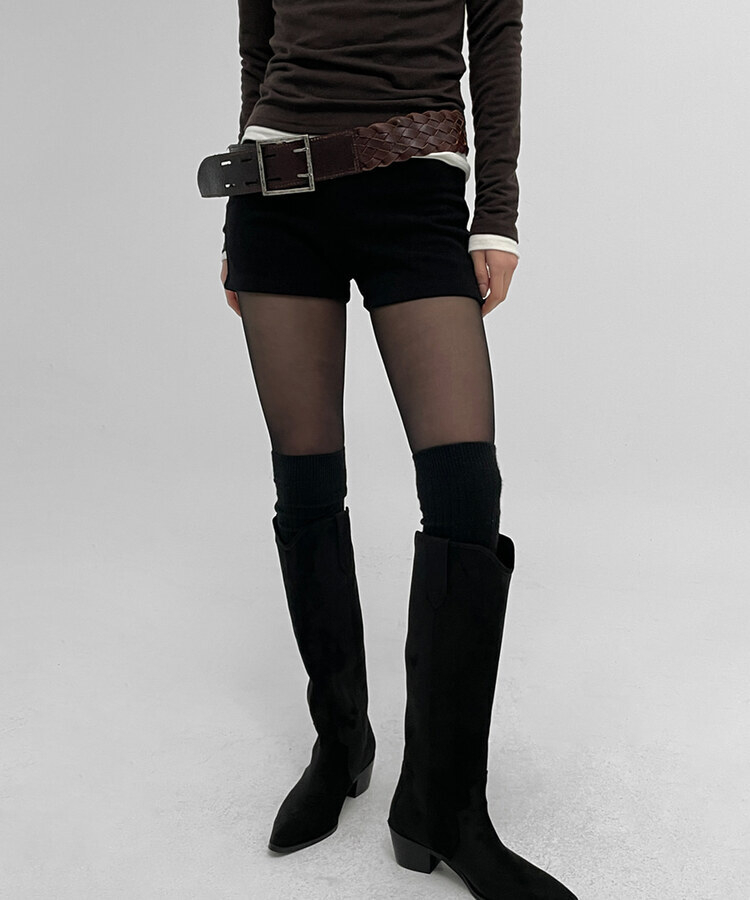 バンディングショートパンツ BLACK