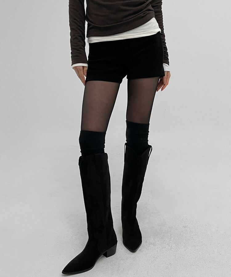 バンディングショートパンツ BLACK