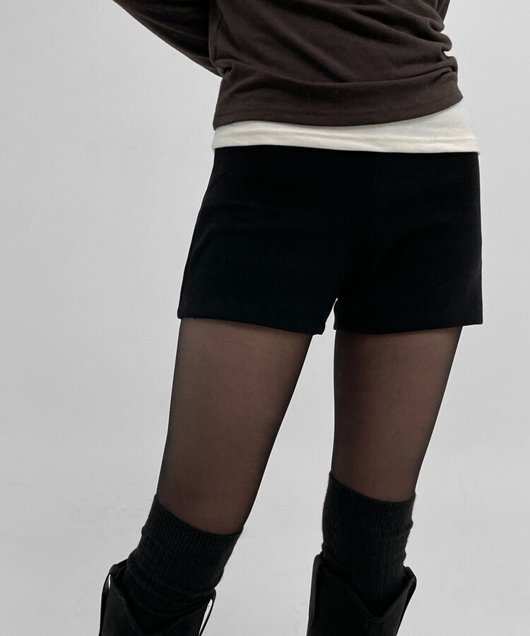 バンディングショートパンツ BLACK