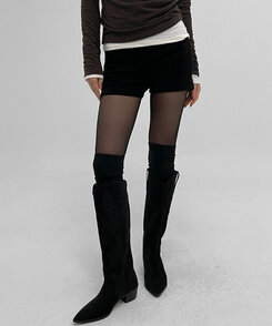 バンディングショートパンツ BLACK