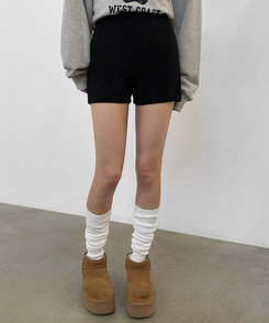 バンディングショートパンツ BLACK