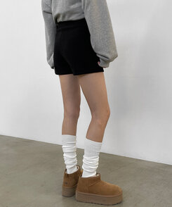 バンディングショートパンツ BLACK