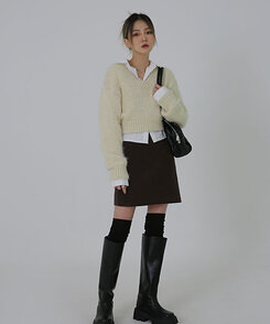 靴下・タイツ シースルー切替ニーハイソックス BLACK