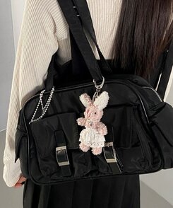 ファッション雑貨 キュートウサギキーホルダー PINK