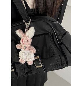 ファッション雑貨 キュートウサギキーホルダー PINK