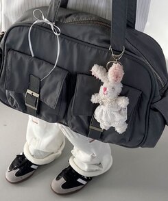 ファッション雑貨 キュートウサギキーホルダー WHITE