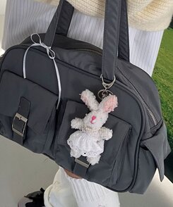 ファッション雑貨 キュートウサギキーホルダー WHITE