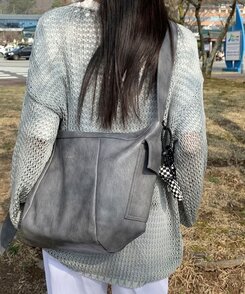 マルチポケットカジュアルショルダークロスバッグ Dark Brown