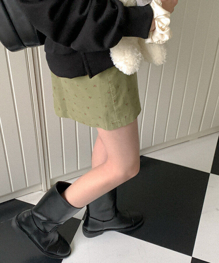 コットンサイドスリットトレーナー BLACK