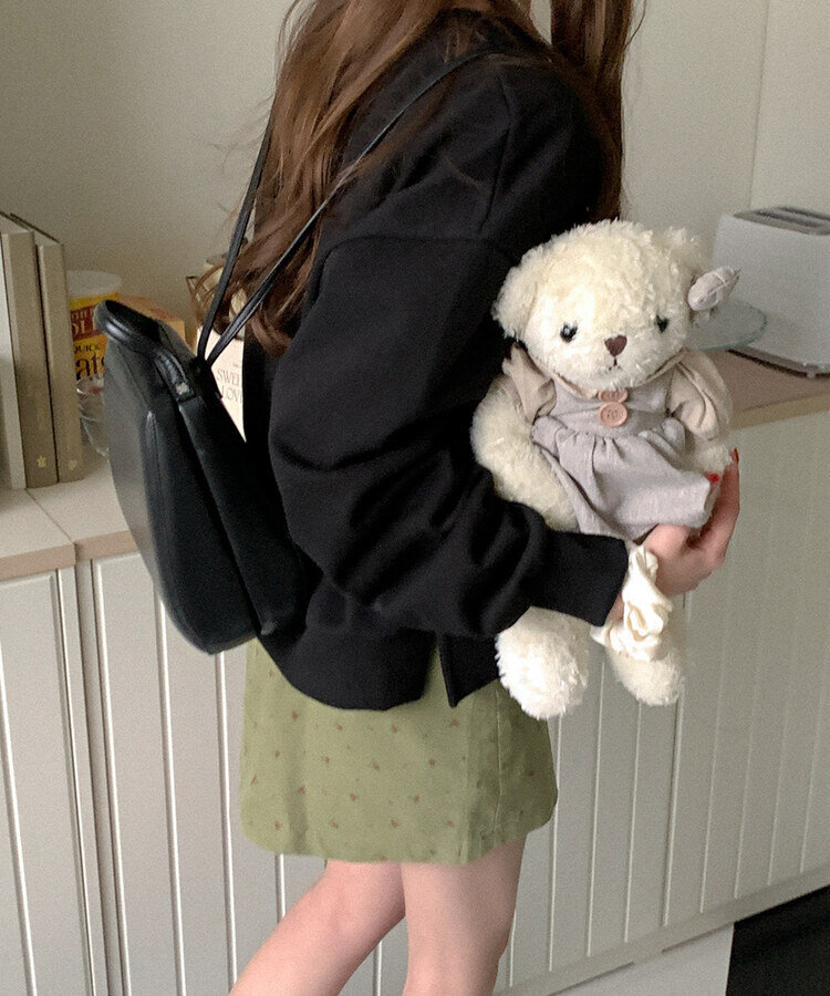 コットンサイドスリットトレーナー BLACK