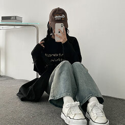 ディープウォッシングワイドデニムパンツ LIGHT DENIM