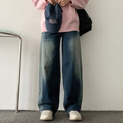 ディープウォッシングワイドデニムパンツ DARK DENIM