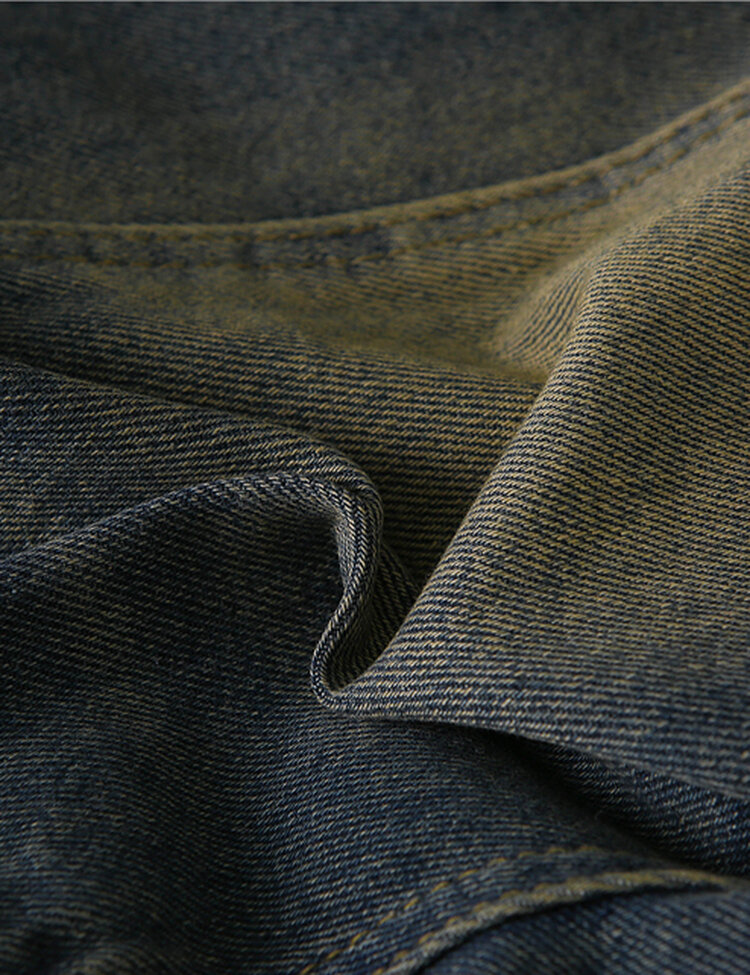 [丈別/S~XL]ビンテージウォッシングワイドデニム