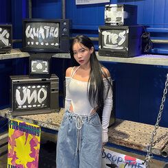 TW　オフショルダーボディスーツM RTW♡ワンショルダーロングスリーブボディスーツ | GE store