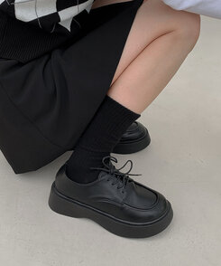 靴下・タイツ ベーシッククルーソックス5色 BLACK