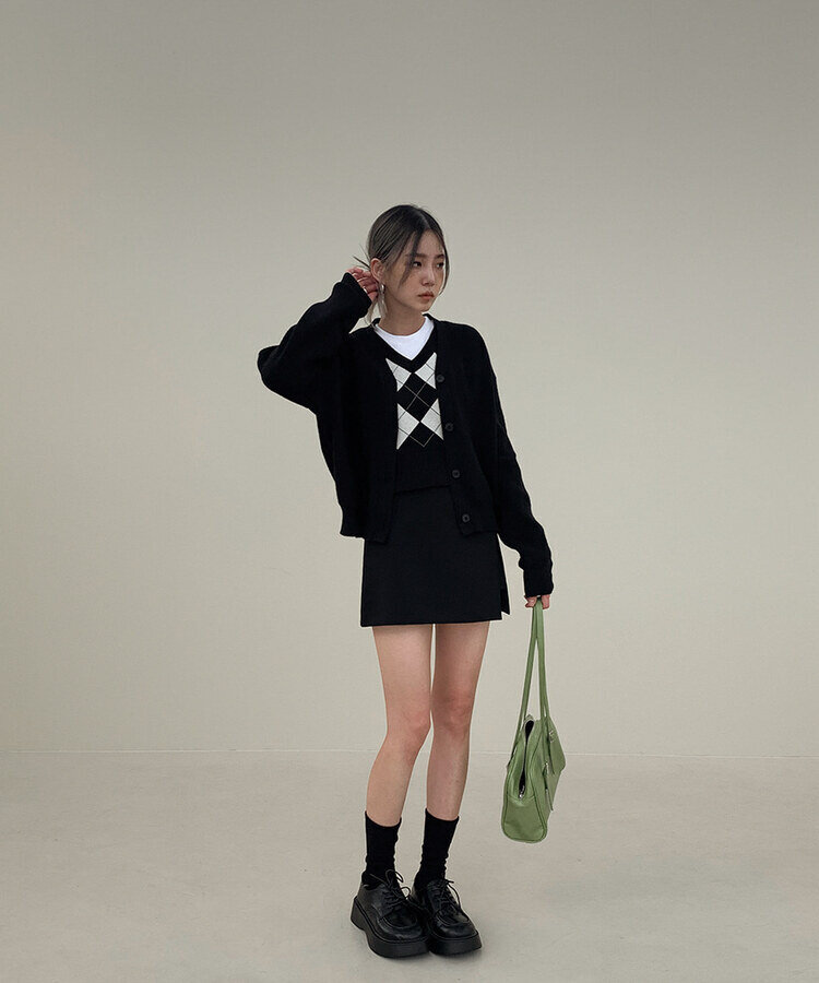 ベーシッククルーソックス5色 BLACK