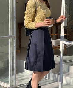 ベルトセットプリーツスカート｜ミディ/ロングスカート｜韓国