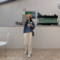 [カーゴ追加/丈別]神シルエットスウェットバンディングパンツ 150/160/170 Light Beige