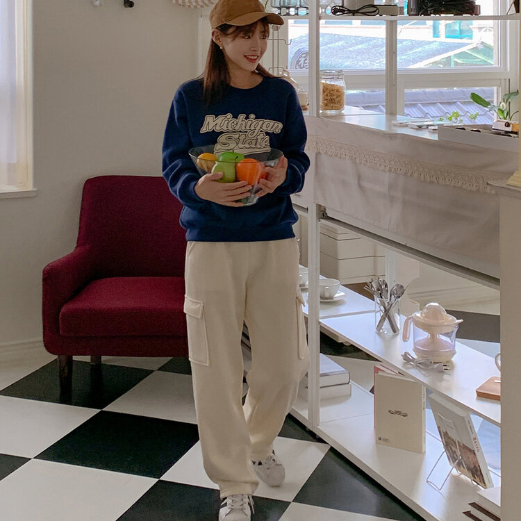 [カーゴ追加/丈別]神シルエットスウェットバンディングパンツ 150/160/170 Light Beige
