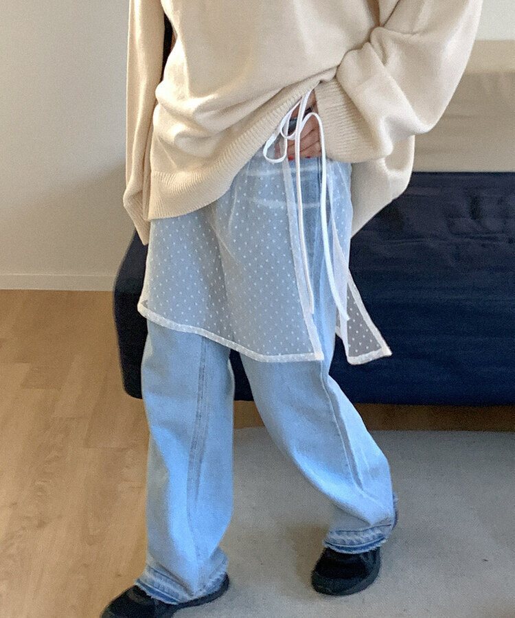 ストレートライトブルーデニムパンツ｜デニム｜韓国ファッション