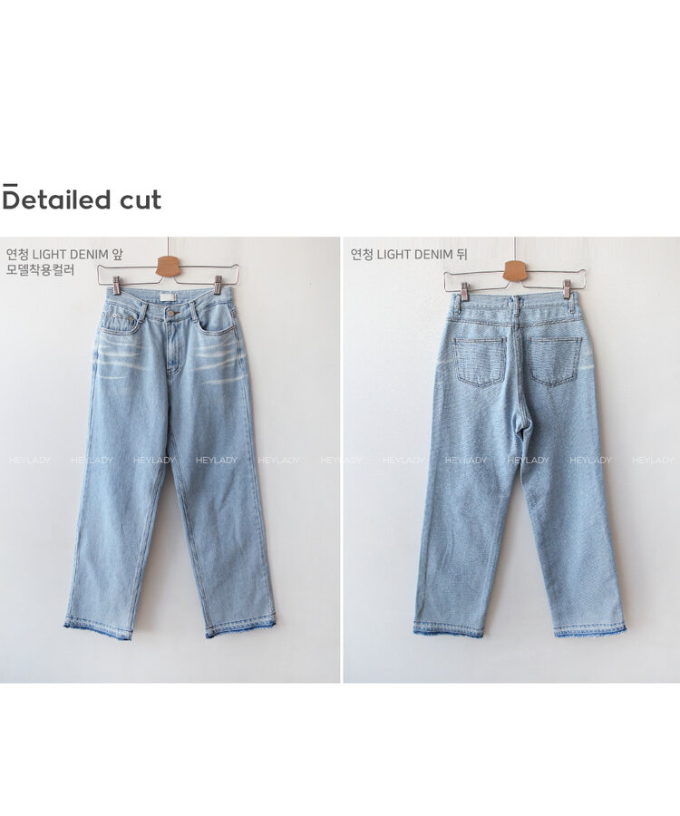   Jeans ストレートデニムライトブルー ストレートライトブルーデニムパンツ｜デニム｜韓国ファッション