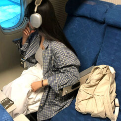 オーバーフィットポケットチェックシャツ BLUE