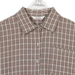 オーバーフィットポケットチェックシャツ