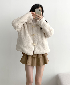 コーデュロイプリーツティアードミニスカート DARK BEIGE