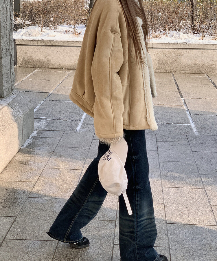 シャギーニットハーフオープンカーディガン｜カーディガン｜韓国