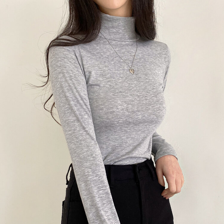 韓国Titleist リブデザイン ハイネックシャツ 韓国Titleist リブ