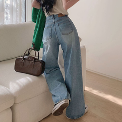 [BELLIDE MADE]ワイドデニムパンツ LIGHT BLUE