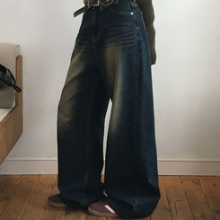 [BELLIDE MADE]ワイドデニムパンツ DARK BLUE