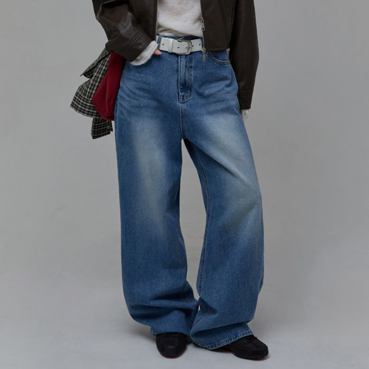 [BELLIDE MADE]ワイドデニムパンツ DENIM