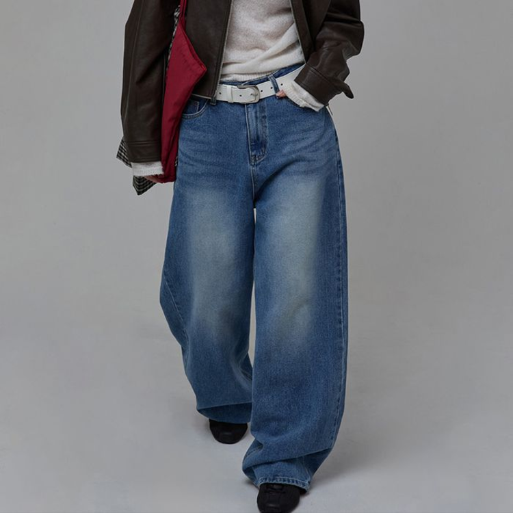 [BELLIDE MADE]ワイドデニムパンツ DENIM