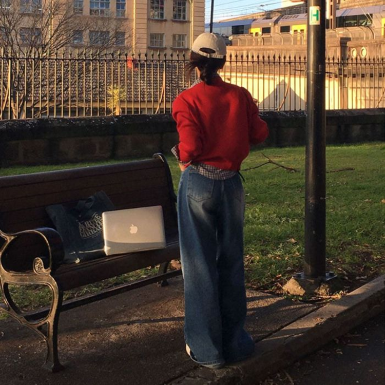 [BELLIDE MADE]ワイドデニムパンツ DENIM