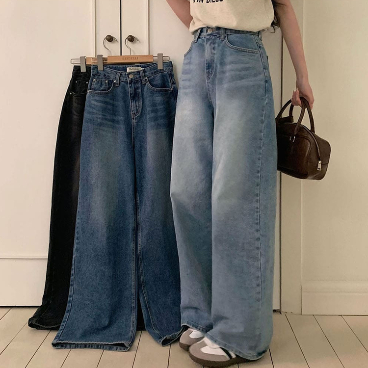 [BELLIDE MADE]ワイドデニムパンツ LIGHT BLUE