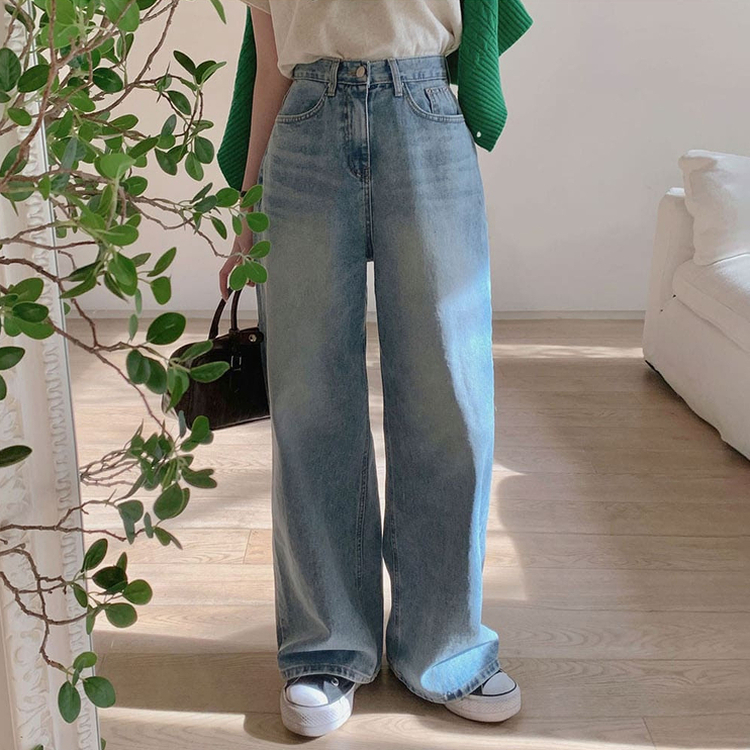 [BELLIDE MADE]ワイドデニムパンツ LIGHT BLUE