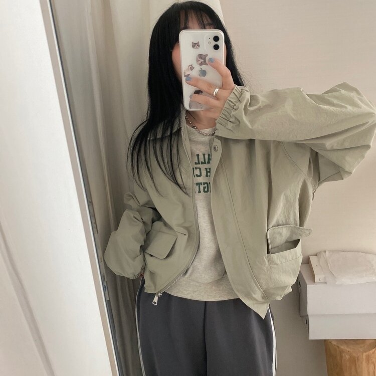 ナイロンカラーネックウィンドブレーカー｜ジャンパー｜韓国