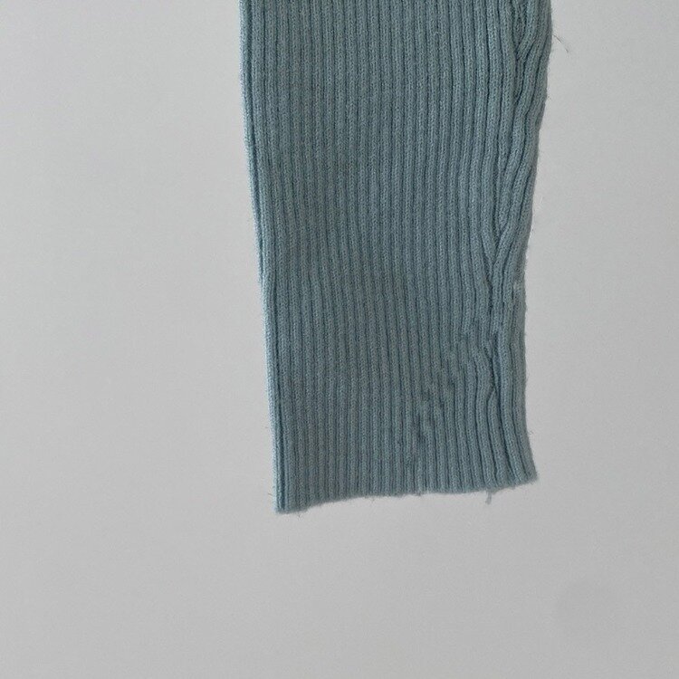 디테일 완성 일체형 리셋 레이어드 배색 버클 언발 트임 일체형 골지 크롭 니트 가디건