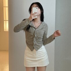 【SHORT/BASIC 丈別】デイリーコットンミニスカート5色 WHITE