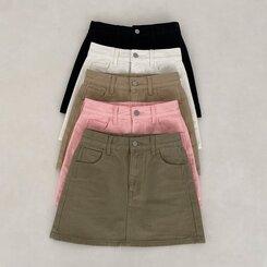 【SHORT/BASIC 丈別】デイリーコットンミニスカート5色