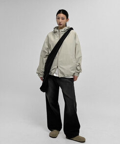 UNISEX)ダブルジップアップフードウインドブレーカー7色