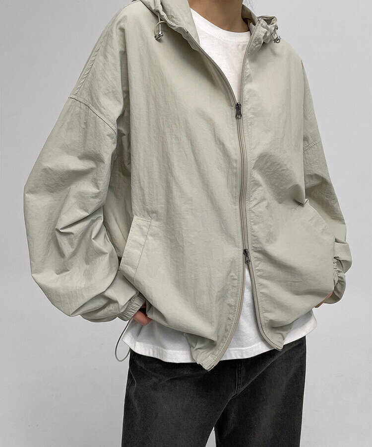 SJP9597 (UNISEX)ダブルジップアップフードウインドブレーカー7 SJP9597 (UNISEX)ダブルジップアップフードウインドブレーカー7