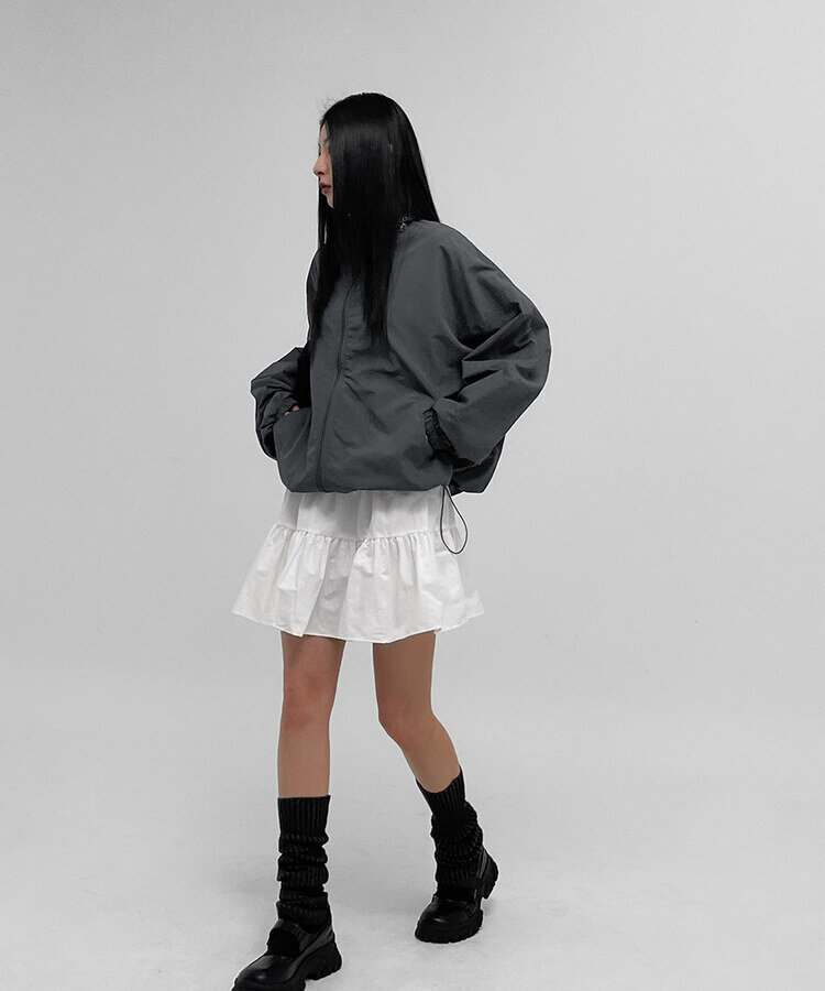 UNISEX)ダブルジップアップフードウインドブレーカー7色｜ジャンパー