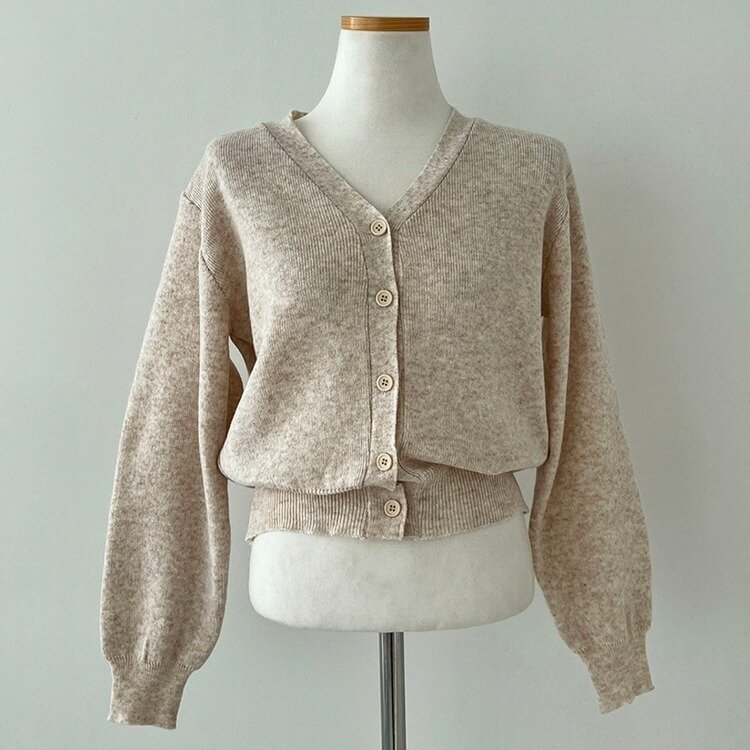 데일리 오오티디추천 브이넥 크롭 니트 가디건