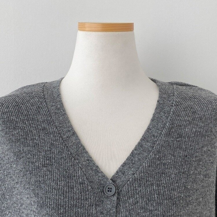 데일리 오오티디추천 브이넥 크롭 니트 가디건